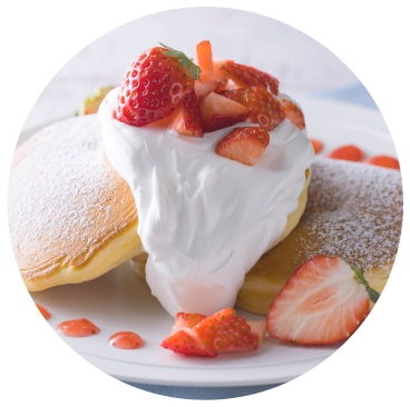 いちごのパンケーキ